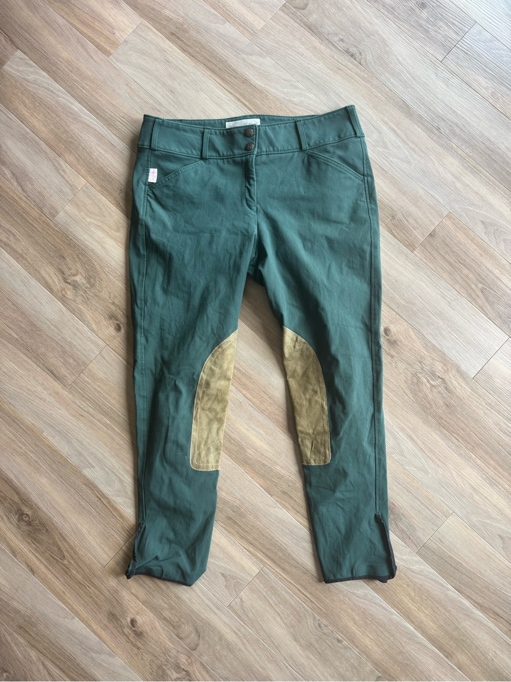 Tailored Sportsman Green Women's Knee Patch Breeches, Size 30